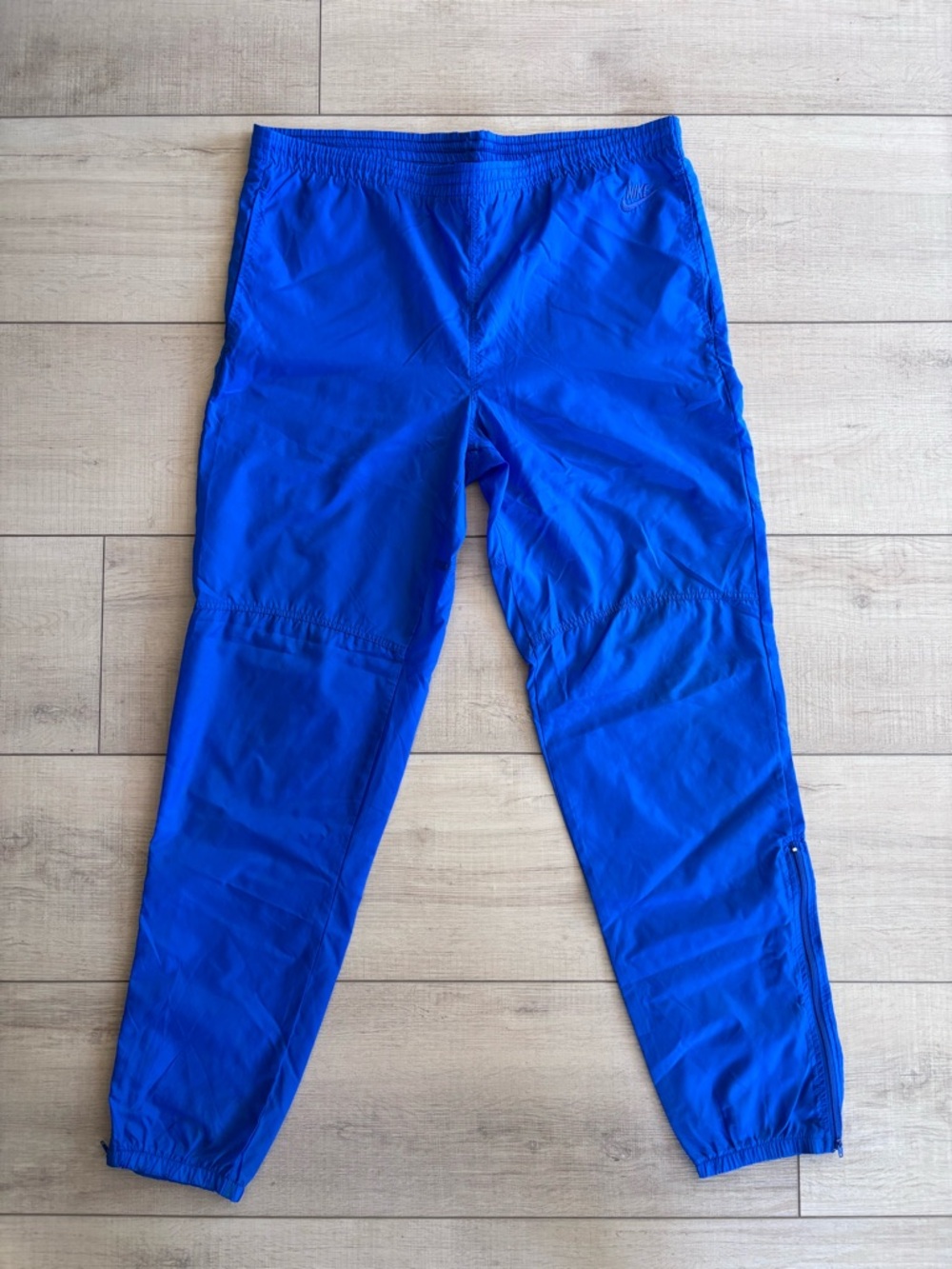 Vintage Nike Royal Blue Drawstring Athletic Jogger Track Pants Retro Size M